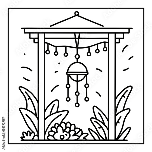 vector illustration of a coloring page