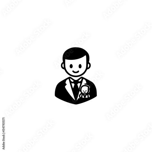 Simple icon of a father figure