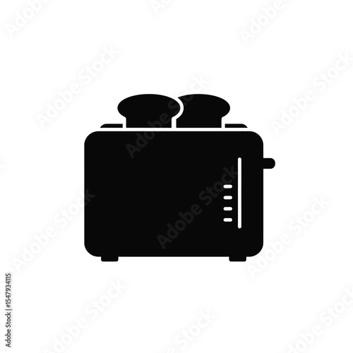 Toaster machine flat vector 