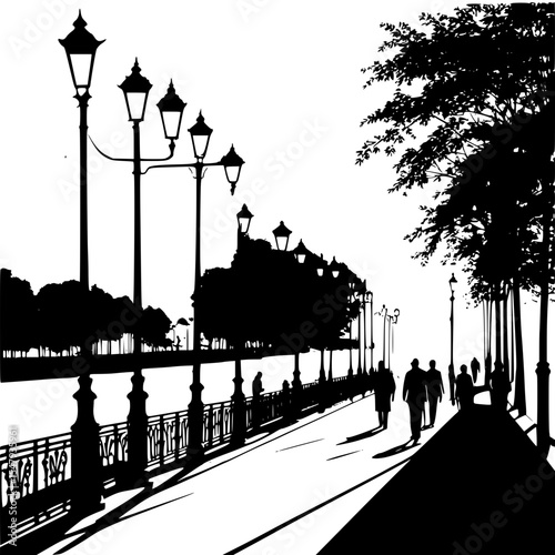 silhouette of a city