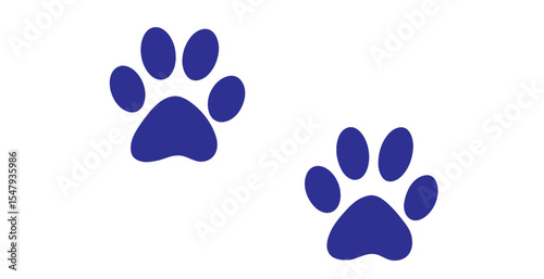 Blue foodprint animal