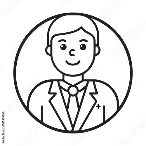 Doctor Icon – Minimal Healthcare Illustration for Medicine, Treatment, and Wellness