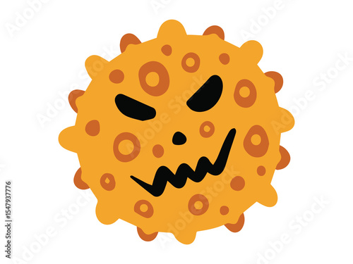 Bacteria Virus Cartoon Background Illustration