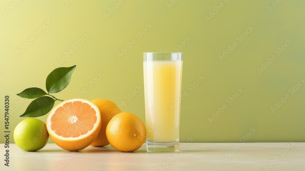 Fototapeta premium setup citrus juice drink background