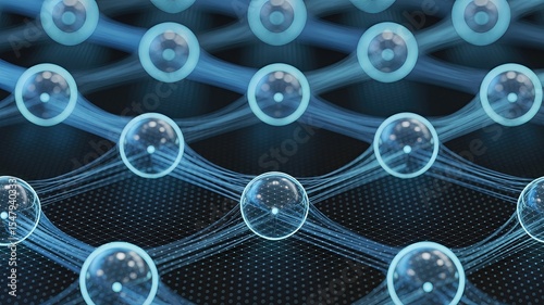 Exploring Quantum Particles and Their Interactions Advanced Nanotechnology Laboratory Digital Visualization High-Tech Environment Close-Up Perspective Scientific Research Insights