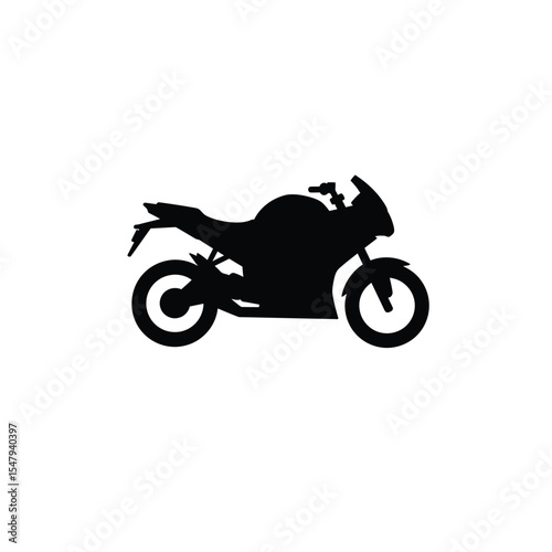 motorcycle on white background