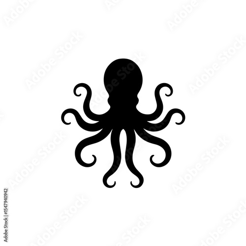 Silhouette of a octopus