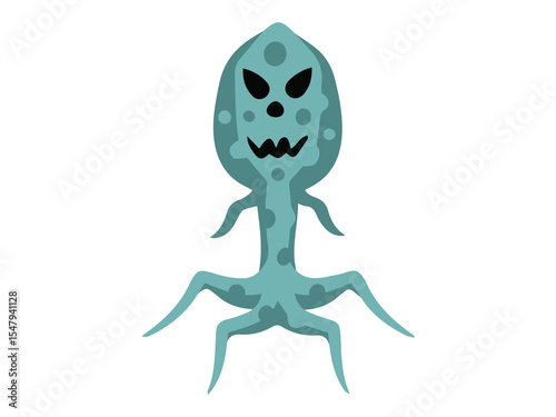 Bacteria Cell Virus Background Illustration