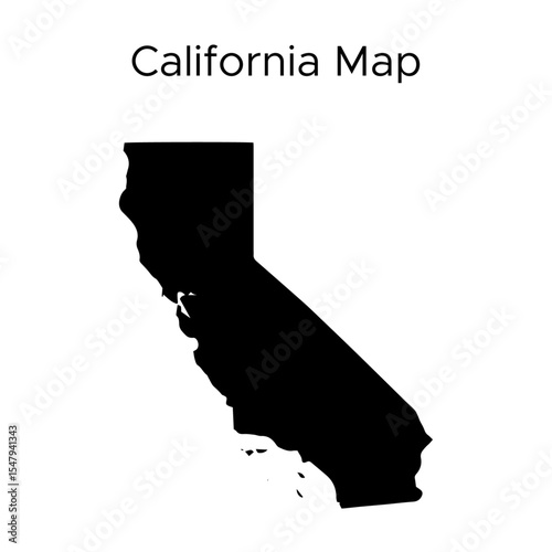 vector map of California isolated on a transparent background