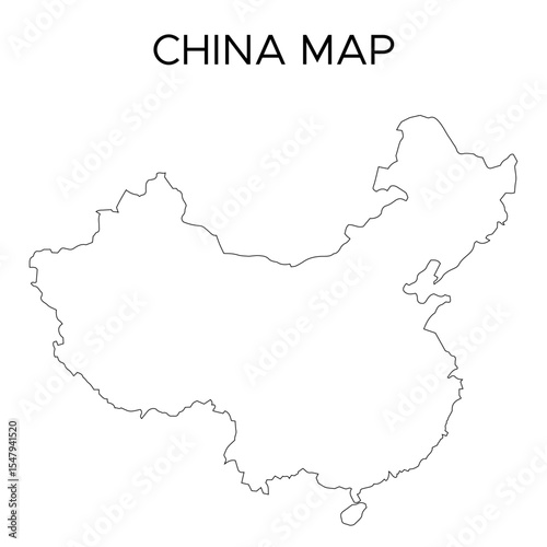 vector map of China isolated on a transparent background	