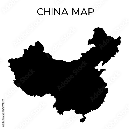 vector map of China isolated on a transparent background	