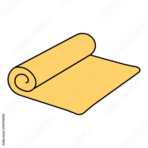 Rolled Yoga Mat Vector