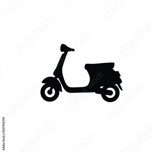 vintage scooter isolated