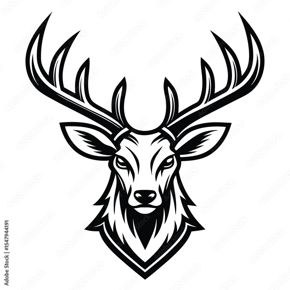 Fototapeta premium Majestic deer head logo