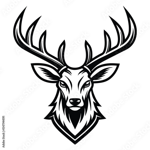 Majestic deer head logo