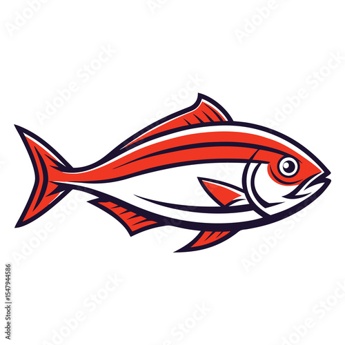 Vector illustration of a stylized fish