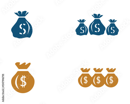 Money Bag icon Template vector illustration