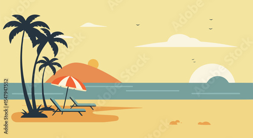 Sunny Beach Day Landscape