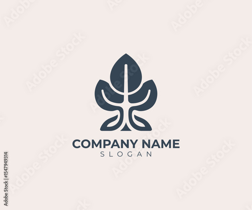Tree logo design vector template. Tree icon illustration