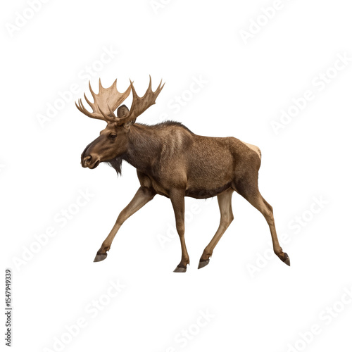 Wallpaper Mural Majestic Bull Moose in Motion Isolated Wildlife Photography Torontodigital.ca