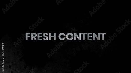  Fresh Content – 3D Animated Text Reveal in 4K for New Upload Alerts