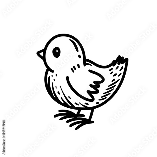 An Adorable and Charming HandDrawn Bird Illustration Perfect for All Creative Projects