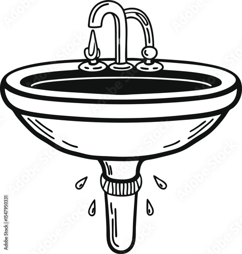 illustration of a faucet