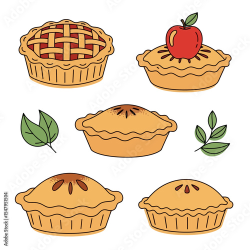 Assorted pies food holiday baking