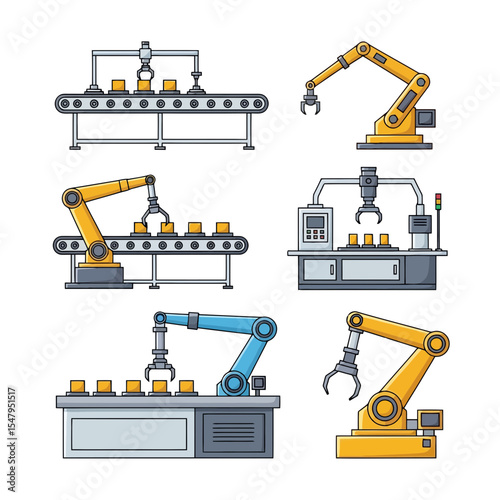 Automated assembly line with robot arm production