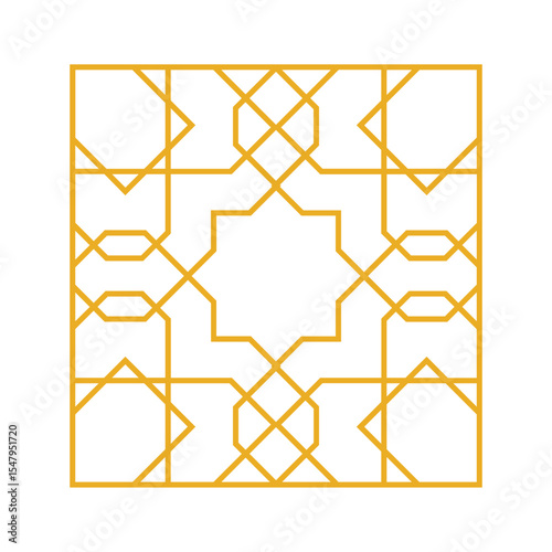 Islamic seamless pattern oriental vector illustration. Arabic geometric ornament for background