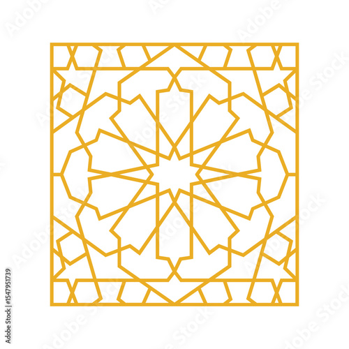 Islamic seamless pattern oriental vector illustration. Arabic geometric ornament for background