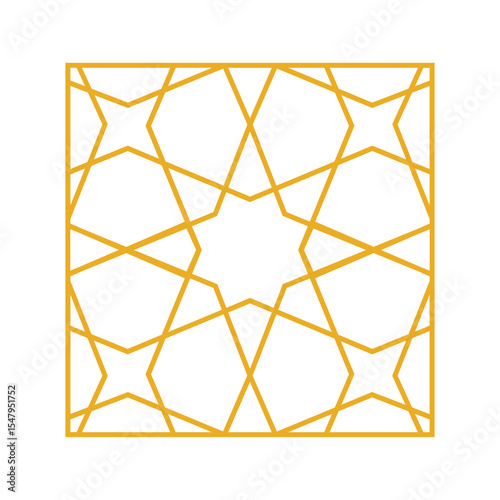 Islamic seamless pattern oriental vector illustration. Arabic geometric ornament for background