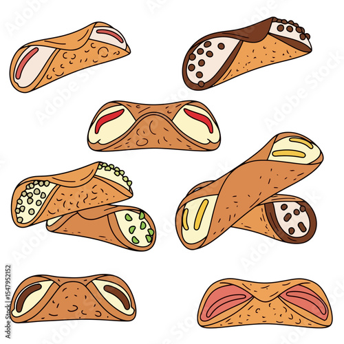 Cannoli dessert pastries traditional Italian cuisine food