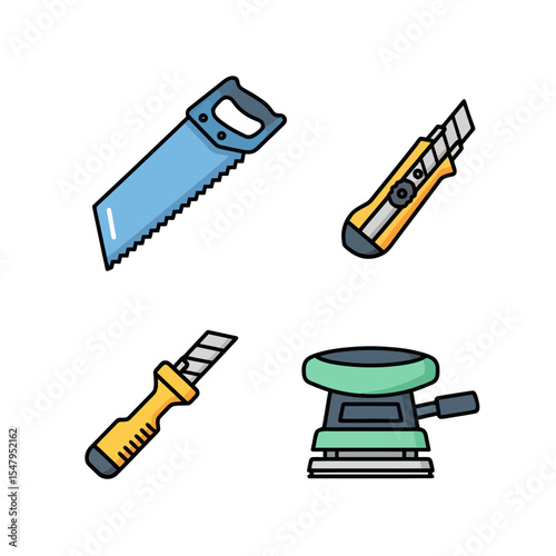 Carpentry tools set equipment for wood work
