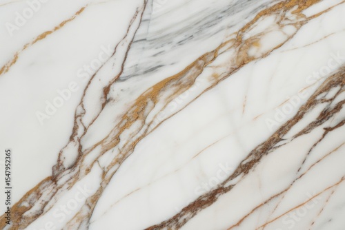 Soft White Marble Texture with Gold and Brown Veining