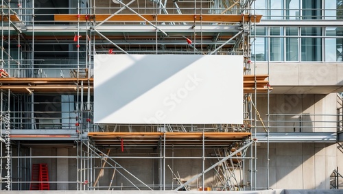 Wallpaper Mural Construction site with blank construction fence billboard Torontodigital.ca