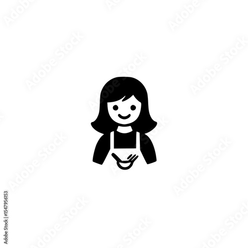 Simple icon of a hairdresser