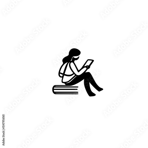 Simple icon of a journalist 