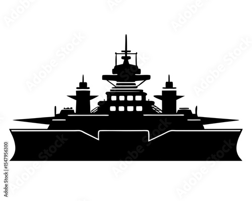 Battleship Vector Art, Battleship silhouette