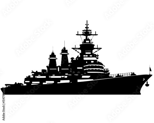 Battleship Vector Art, Battleship silhouette