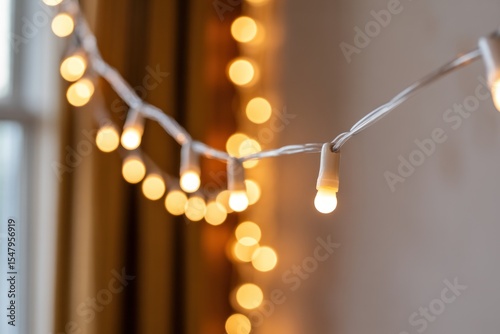 Warm White String Lights Blurred Background Bokeh warm white lights