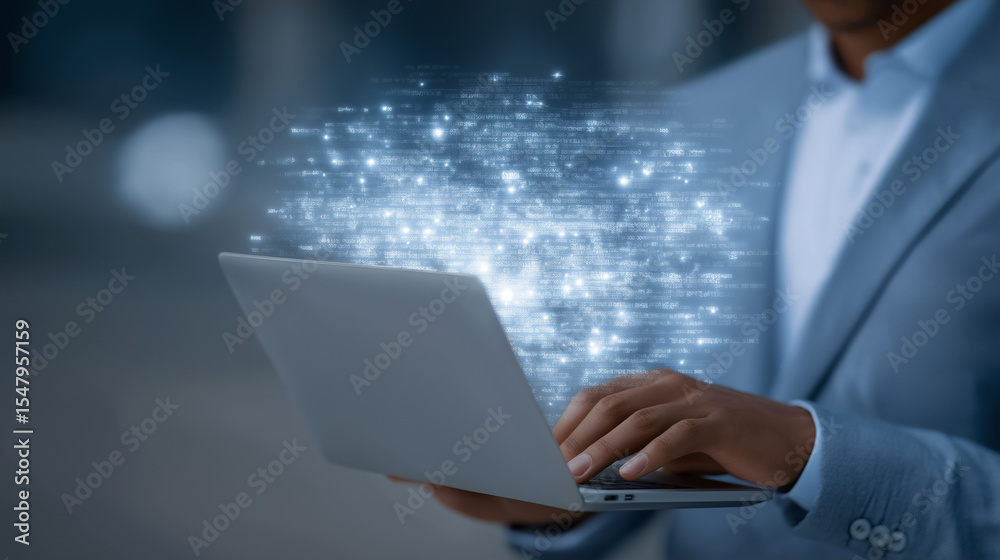Fototapeta premium Digital Innovation in Business Using AI Content Generation Tools