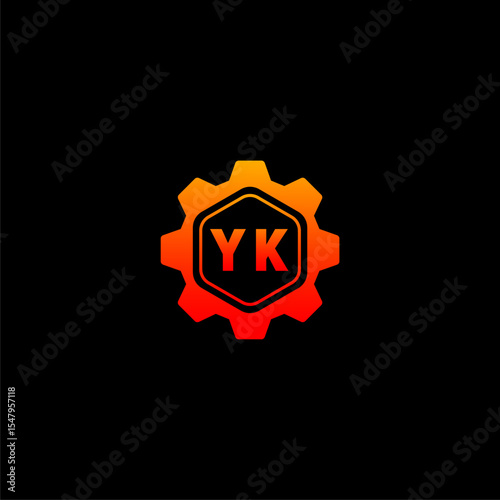YK Initials Tech Logo Vector Art  Icons  and Graphics