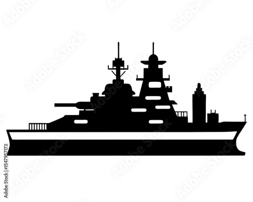 Battleship Vector Art, Battleship silhouette