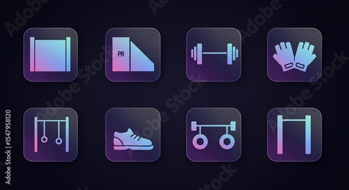 Fitness Icons: Workout Equipment and Activities