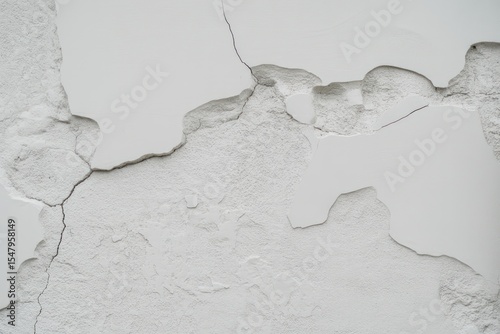 White Plaster Wall Texture with Cracks and Flaking Paint 1