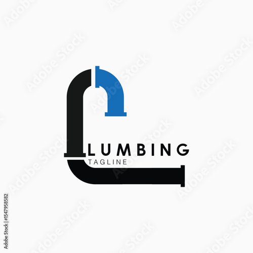 plumbing logo vector illustration design