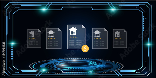 Real estate  management concept, property review listing 