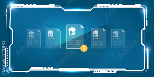 Real estate  management concept, property review listing 