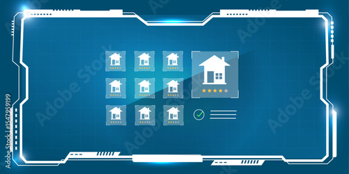 real estate property house apartment listing online, easy to find property concept